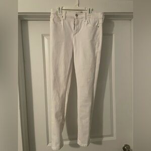 Banana Republic White Mid-Rise Skinny Jean